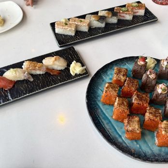 Miku - Left: Oshi Sampler Top: Aburi Nigiri Selection - Japanese Near Me - Vancouver, British Columbia Miku - Left: Oshi Sampler Top: Aburi Nigiri Selection - Japanese Near Me - Vancouver, British Columbia