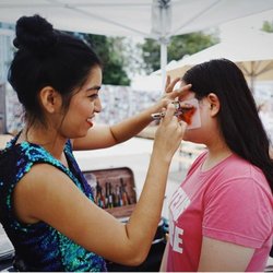 Sparkle Faerie Face Painting - Airbrush tattoo
