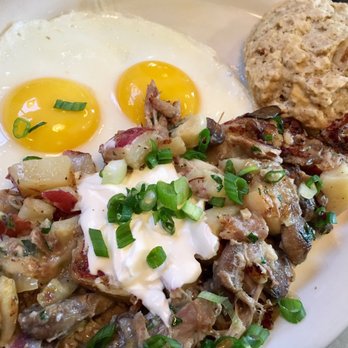 Rick & Ann's Restaurant - DUCK CONFIT HASH - $16 - Duck confit w/crispy duck skin, potatoes, garlic, mushrooms, herbs and cream, served w/2eggs and a scone. - Breakfast & Brunch Near Me - Berkeley, California Rick & Ann's Restaurant - DUCK CONFIT HASH - $16 - Duck confit w/crispy duck skin, potatoes, garlic, mushrooms, herbs and cream, served w/2eggs and a scone. - Breakfast & Brunch Near Me - Berkeley, California