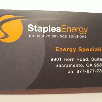 Staples Energy - Business card - Home Energy Auditors Near Me - Sacramento, California