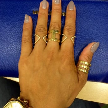 Diamond Nails and Spa - Gel manicure with a grey-purple nailpolish called "melting violet". - Nail Salons Near Me - Riverside, California
