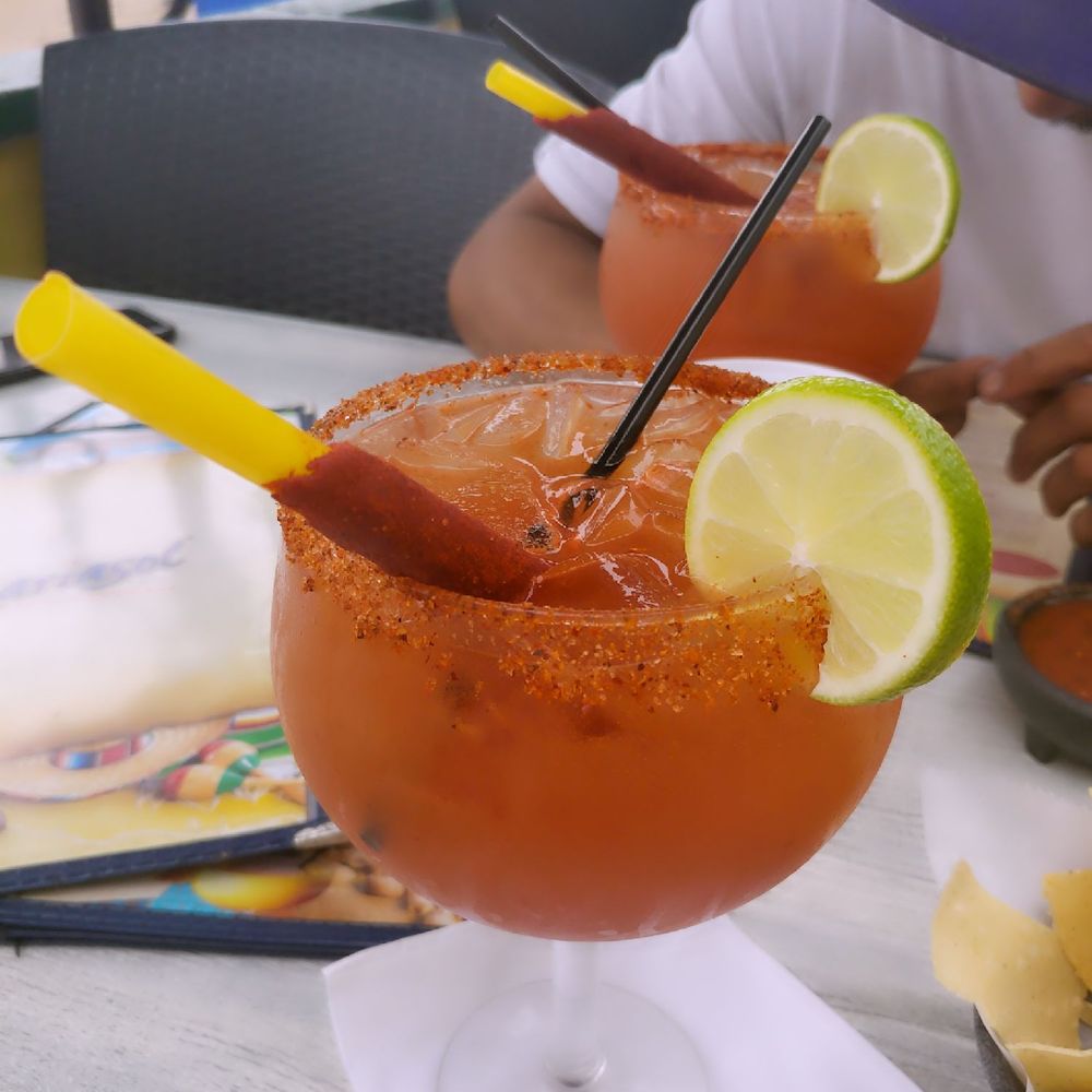 Maria Sol - Spicy Micheladas $8.50 each - Dos Equis, clamato, tabasco, shrimp juice and spicy tamarind candy straw. - Mexican Near Me - Santa Monica, California Maria Sol - Spicy Micheladas $8.50 each - Dos Equis, clamato, tabasco, shrimp juice and spicy tamarind candy straw. - Mexican Near Me - Santa Monica, California