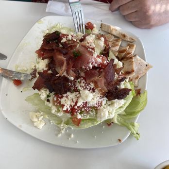 Hi-Lo Diner - Wedge salad with grilled and fried chicken, topped with bacon - Diners Near Me - Minneapolis, Minnesota Hi-Lo Diner - Wedge salad with grilled and fried chicken, topped with bacon - Diners Near Me - Minneapolis, Minnesota