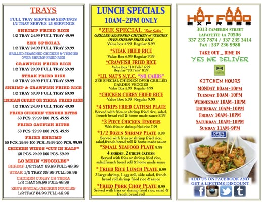 Menu photo 1 Hot Food Express Lafayette, LA