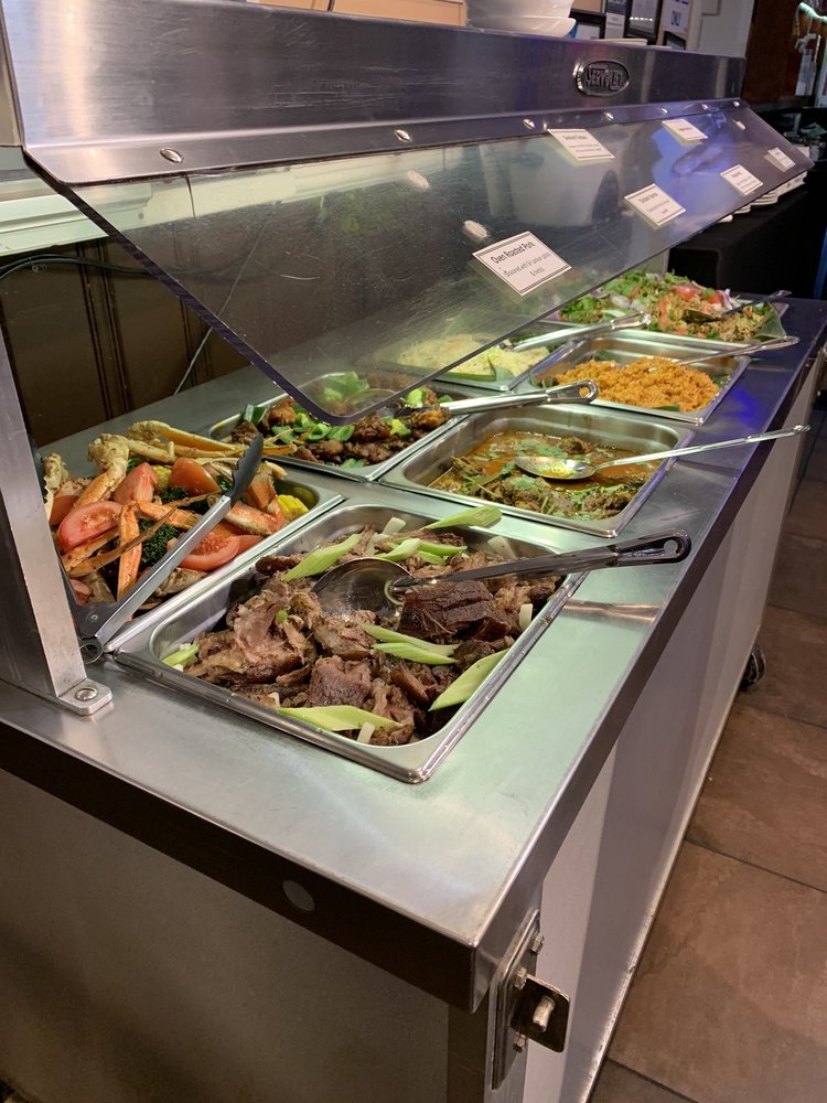 Buffet table (Check out the crab) Yelp
