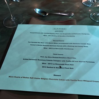 Sanford Winery - Valentines dinner Menu - Wineries Near Me - Lompoc, California Sanford Winery - Valentines dinner Menu - Wineries Near Me - Lompoc, California