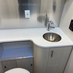 Airstream bathroom! Undermount sink.