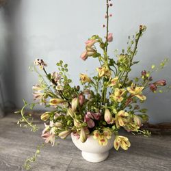 Thicket - A spring compote arrangement with flowering branches