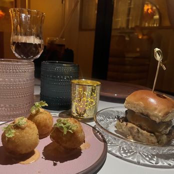 Reyna - MANCHEGO & CAULIFLOWER CROQUETTES WAGYU SLIDER ESPRESSO MARTINI - Mediterranean Near Me - New York, New York Reyna - MANCHEGO & CAULIFLOWER CROQUETTES WAGYU SLIDER ESPRESSO MARTINI - Mediterranean Near Me - New York, New York