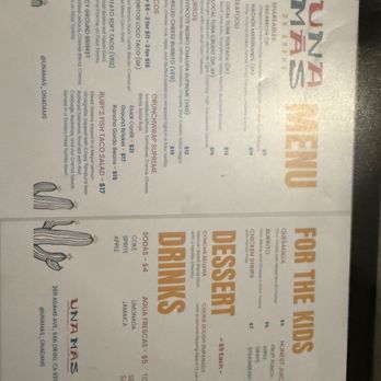 UnaMas on Adams - Menu - Bars Near Me - San Diego, California UnaMas on Adams - Menu - Bars Near Me - San Diego, California