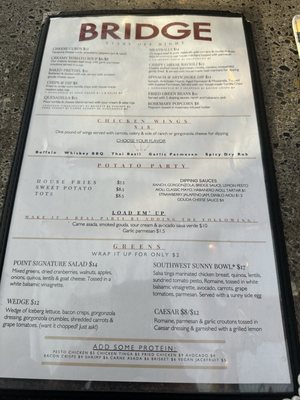 Menu photo 1 The Bridge Seattle, WA