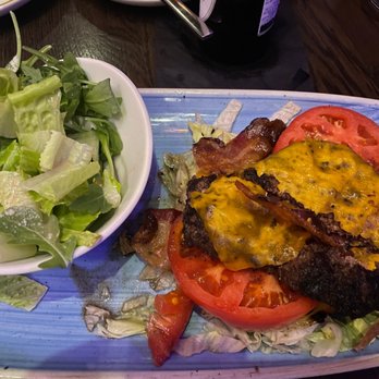 Copper Blues Rock Pub & Kitchen - Bunless Copper Burger with side salad - Bars Near Me - Doral, Florida Copper Blues Rock Pub & Kitchen - Bunless Copper Burger with side salad - Bars Near Me - Doral, Florida