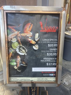 Menu photo 3 Vegas Seafood Buffet Glendale, CA