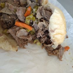 Poor Boy - Yikes, the bottom of the bun falling apart.