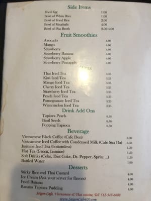 Menu photo 4 Saigon Cafe Austin, TX