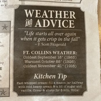 Ginger and Baker - Cute tip on menu - Cafes Near Me - Fort Collins, Colorado Ginger and Baker - Cute tip on menu - Cafes Near Me - Fort Collins, Colorado