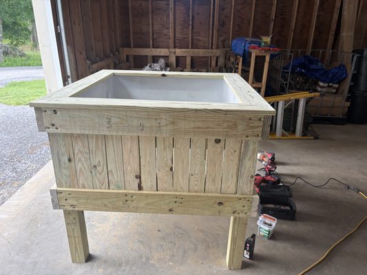 Raised Garden Bed - Built a raised bed for a customer's produce garden. I can do other carpentry work and projects as well! Raised Garden Bed - Built a raised bed for a customer's produce garden. I can do other carpentry work and projects as well!