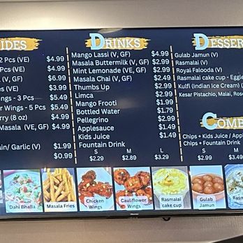 Tikka N Wrapz - July 2024 menu: sides, drinks, and desserts - Indian Near Me - Pittsburgh, Pennsylvania