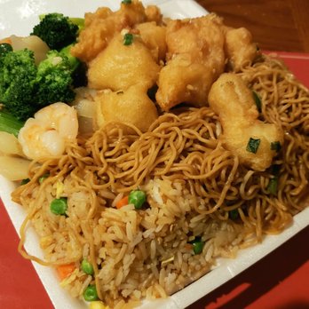 Asia Delight Express - Fried rice, thin noodles, vegetables w/ shrimp and fried fish. - Chinese Near Me - Hayward, California Asia Delight Express - Fried rice, thin noodles, vegetables w/ shrimp and fried fish. - Chinese Near Me - Hayward, California