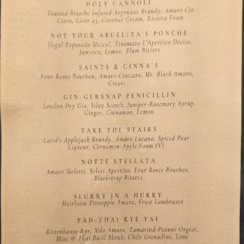 The Guild Cafe - Seasonal cocktail menu January 2023 - Coffee & Tea Near Me - San Diego, California