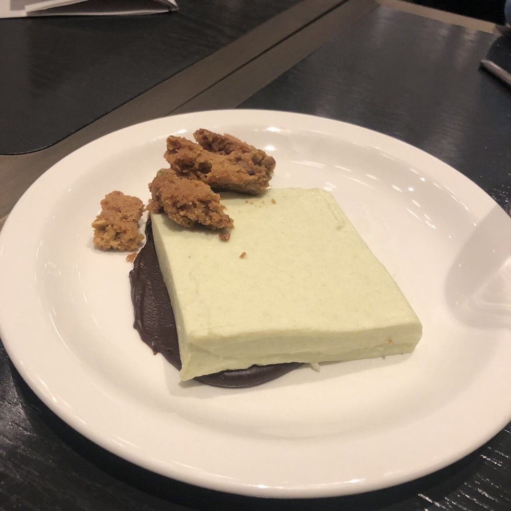 Peregrine - Mint buttermilk panna cotta - only dessert on the menu for day 1 - Mediterranean Near Me - Boston, Massachusetts