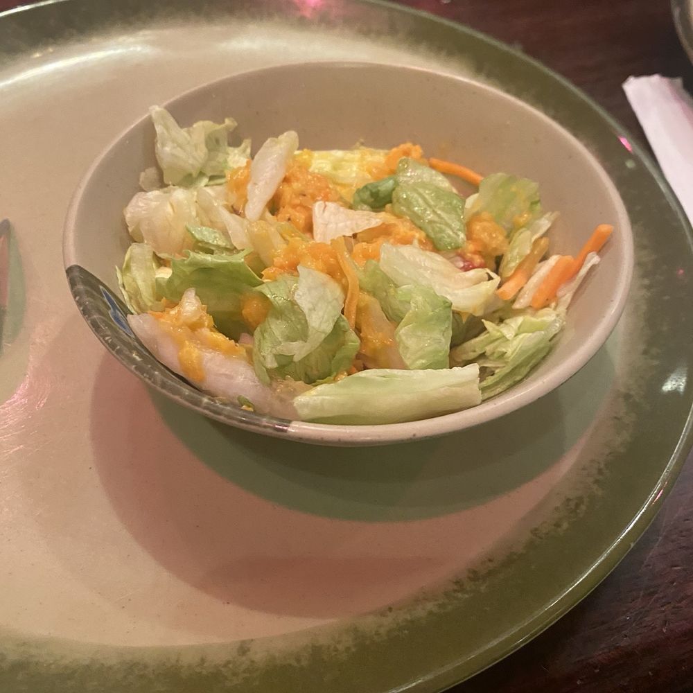 Kimura Steakhouse - Salad with ginger dressing - Japanese Near Me - Boynton Beach, Florida Kimura Steakhouse - Salad with ginger dressing - Japanese Near Me - Boynton Beach, Florida