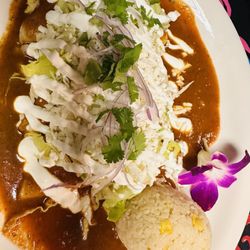 Azul Oneonta NY - Enchiladas with red sauce