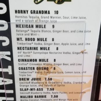 Dundee's Bar and Grill - Drink menu - Breakfast & Brunch Near Me - Seaside, Oregon