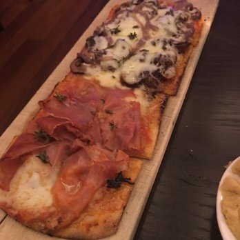 Bistango - Split flatbread: prosciutto and mushrooms. Outstanding! - Italian Near Me - New York, New York