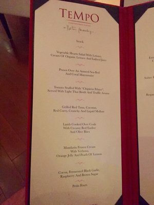 Menu photo 1 Tempo Cancún, ROO Menu photo 1 Tempo Cancún, ROO