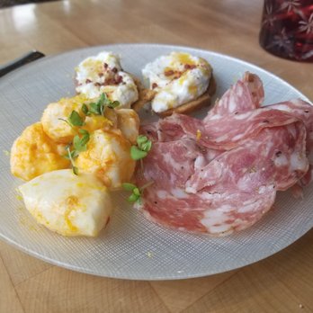 GIADA - This plate looks simple, but every component has a surprise. Lemon zest and a gentle chili oil on the mozzarella and dill on the crostini. - Italian Near Me - Las Vegas, Nevada GIADA - This plate looks simple, but every component has a surprise. Lemon zest and a gentle chili oil on the mozzarella and dill on the crostini. - Italian Near Me - Las Vegas, Nevada