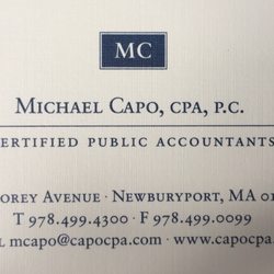 Michael Capo, CPA - Business card