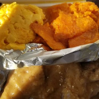 Dulan's - Sweet potatoes, mac & cheese, smothered chicken. Just like grandma's - Southern Near Me - Los Angeles, California
