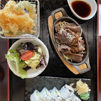 Sapporo Kitchen - Beef teriyaki lunch combo- we already sipped the miso soup. - Japanese Near Me - Delta, British Columbia
