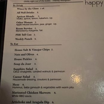 Sapphire Hotel - Happy hour menu - Lounges Near Me - Portland, Oregon Sapphire Hotel - Happy hour menu - Lounges Near Me - Portland, Oregon