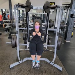 We do a combination of weight training with machines and free weights. We do a combination of weight training with machines and free weights.