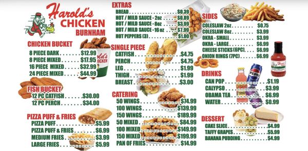 Menu photo 1 Harold’s Chicken Shack Burnham, IL Menu photo 1 Harold’s Chicken Shack Burnham, IL