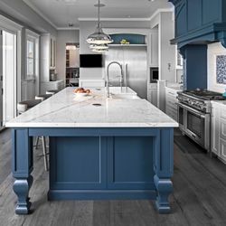 The Kitchen Design Center - Coastal blue and white shaker