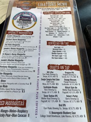 Menu photo 7 Nando's Mexican Cafe Queen Creek, AZ