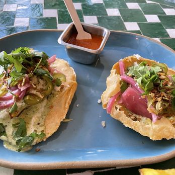 Valley Goat - spiced fish tostadas - New American Near Me - Sunnyvale, California Valley Goat - spiced fish tostadas - New American Near Me - Sunnyvale, California