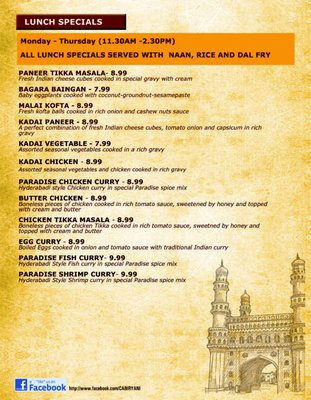 Menu photo 4 Paradise Biryani Pointe Milpitas, CA Menu photo 4 Paradise Biryani Pointe Milpitas, CA