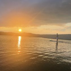 Ives Run Campground - Sunset on lake hammond