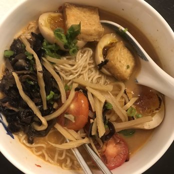 DOMU - Vegan ramen (delivery order during covid-19, so presentation isn't from the restaurant) - Ramen Near Me - Orlando, Florida DOMU - Vegan ramen (delivery order during covid-19, so presentation isn't from the restaurant) - Ramen Near Me - Orlando, Florida