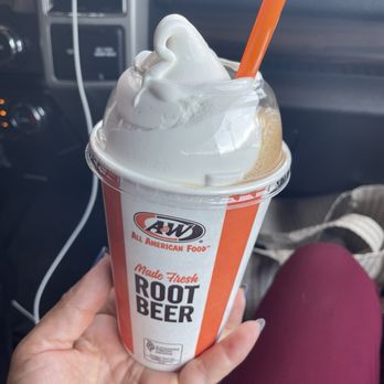 A&W Restaurant - Small root Beer float - Burgers Near Me - Mentone, California