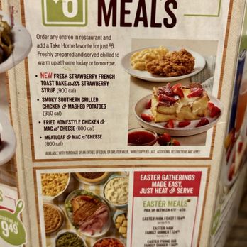 Cracker Barrel Old Country Store - $6 Take Home Meals - 4/12/25 - Southern Near Me - Orange Park, Florida