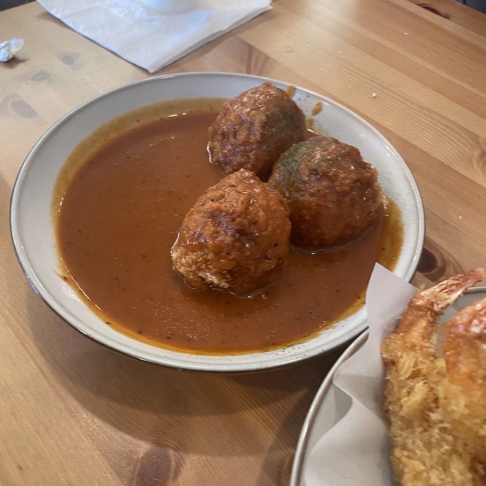 Lucky Pig - Ball katsu with tomato sauce - Korean Near Me - Whittier, California Lucky Pig - Ball katsu with tomato sauce - Korean Near Me - Whittier, California