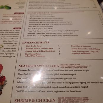 Connors Steak & Seafood - Memu - Seafood Near Me - Naples, Florida
