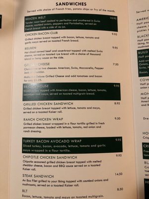 Menu photo 4 Brazen Head Pub West Bend, WI