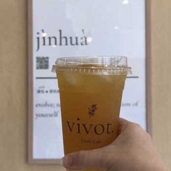 Vivot Craft Cafe - passionfruit tea with lychee jelly (IG @vivveats) - Bubble Tea Near Me - Fullerton, California Vivot Craft Cafe - passionfruit tea with lychee jelly (IG @vivveats) - Bubble Tea Near Me - Fullerton, California