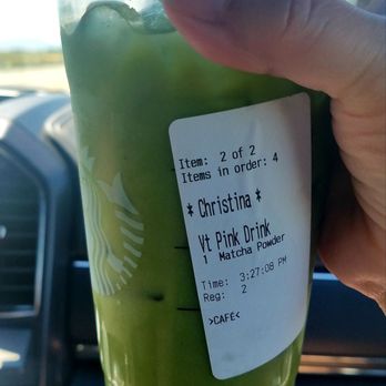 Starbucks - Pink Drink with Matcha Powder! - Coffee & Tea Near Me - Alamosa, Colorado